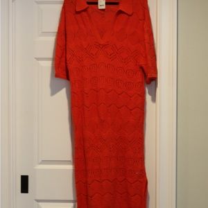 Free People Beach crochet dress NWT flame L